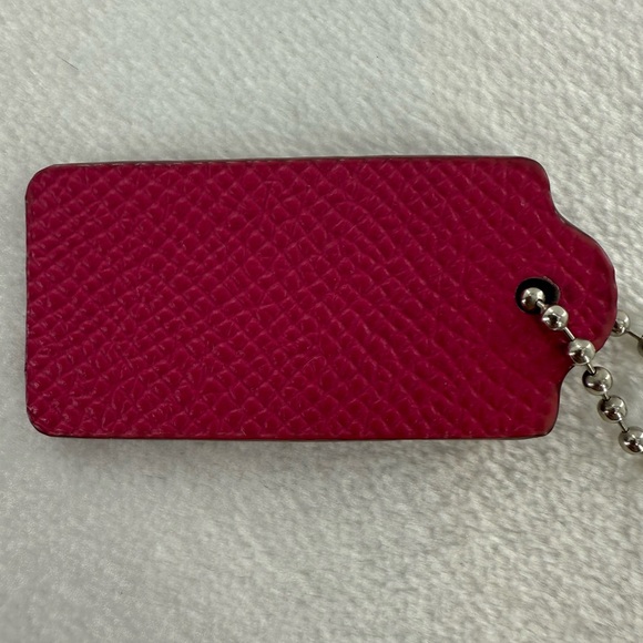 Coach Raspberry Bag Tag - Picture 5 of 8